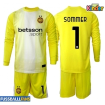 Inter Milan Yann Sommer #1 Torwart Auswärts Trikotsatz Kinder 2025-26 Langarm (+ Kurze Hosen)